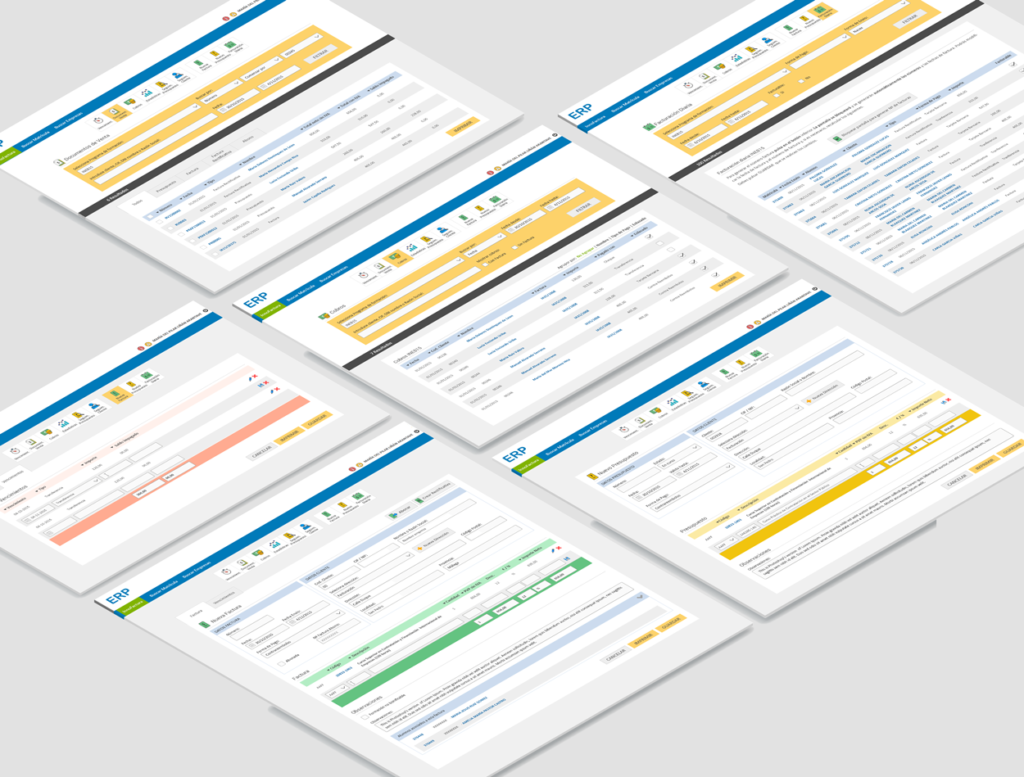 Mockup vista ERP facturación